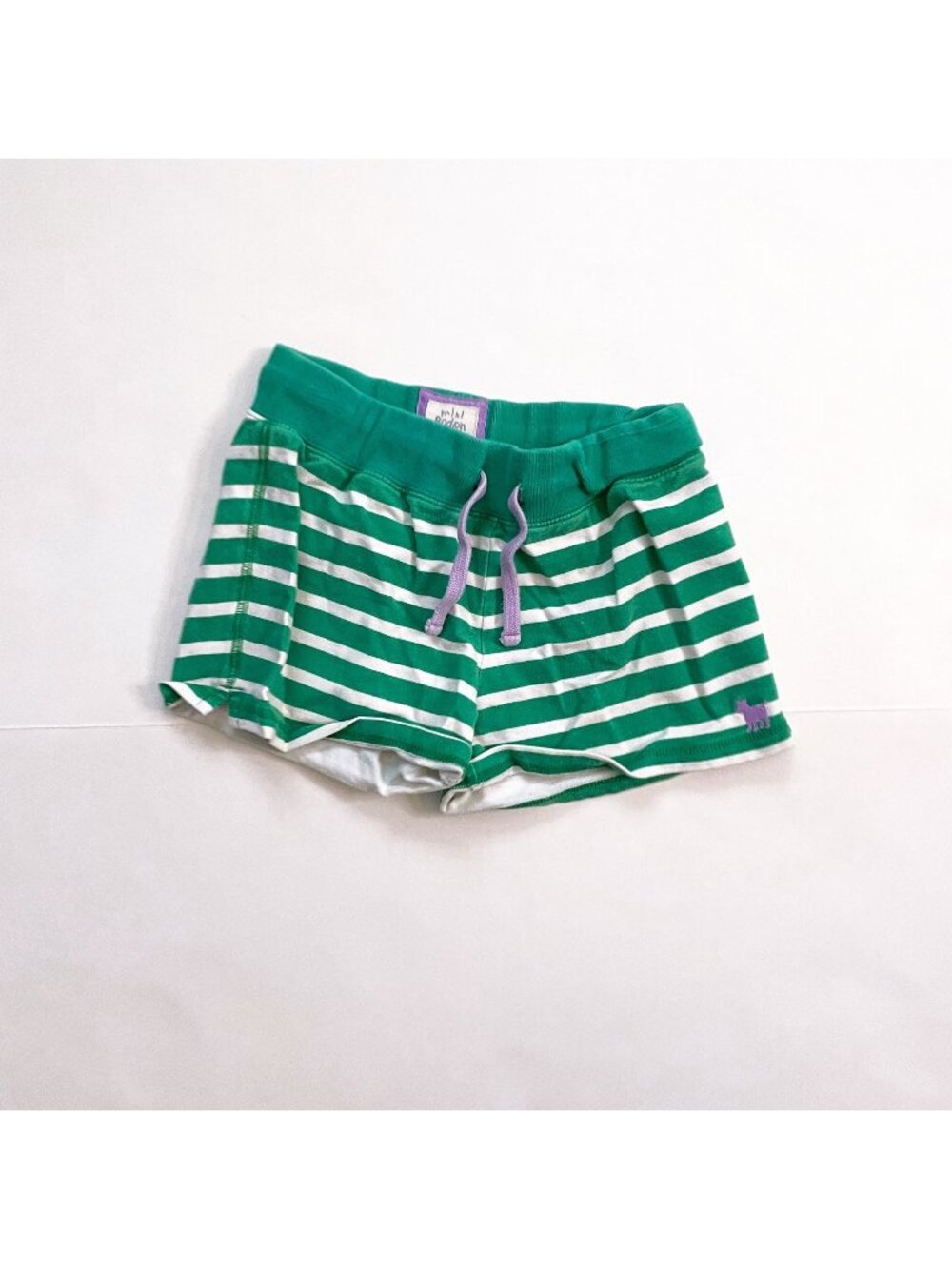Mini Boden Green Pull On Shorts, Size 10